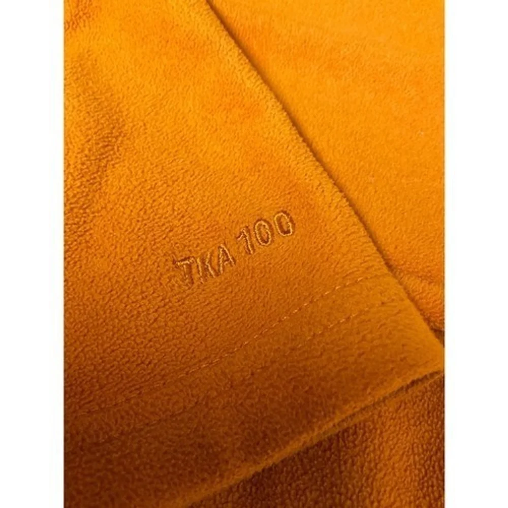 The North Face TKA100‎ 1/4 Zip Fleece Outdoors SweatShirts Men Size Large Orange